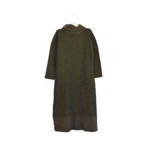 TSE Wool Angora Moss Green Knit Dress